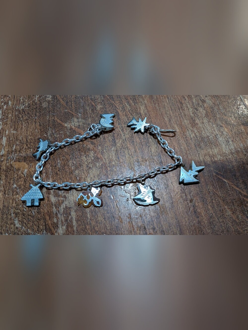 Vintage 1960s-70s Rhodesian / Zimbabwe souvenir charm bracelet reversible